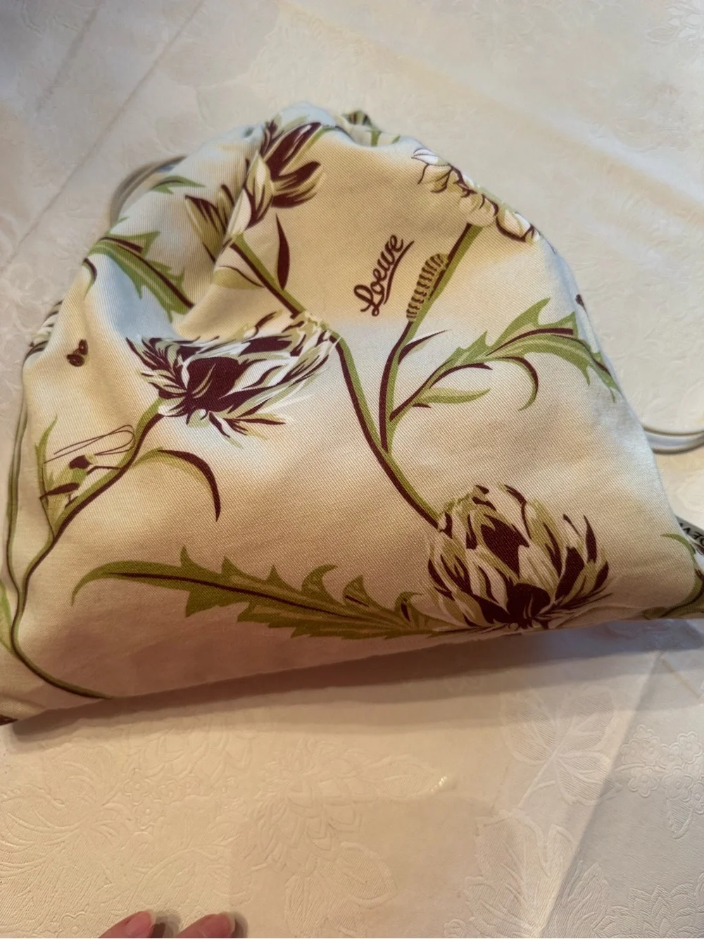 Loewe X Paula’s Ibiza Canvas Artichoke Print Pouch